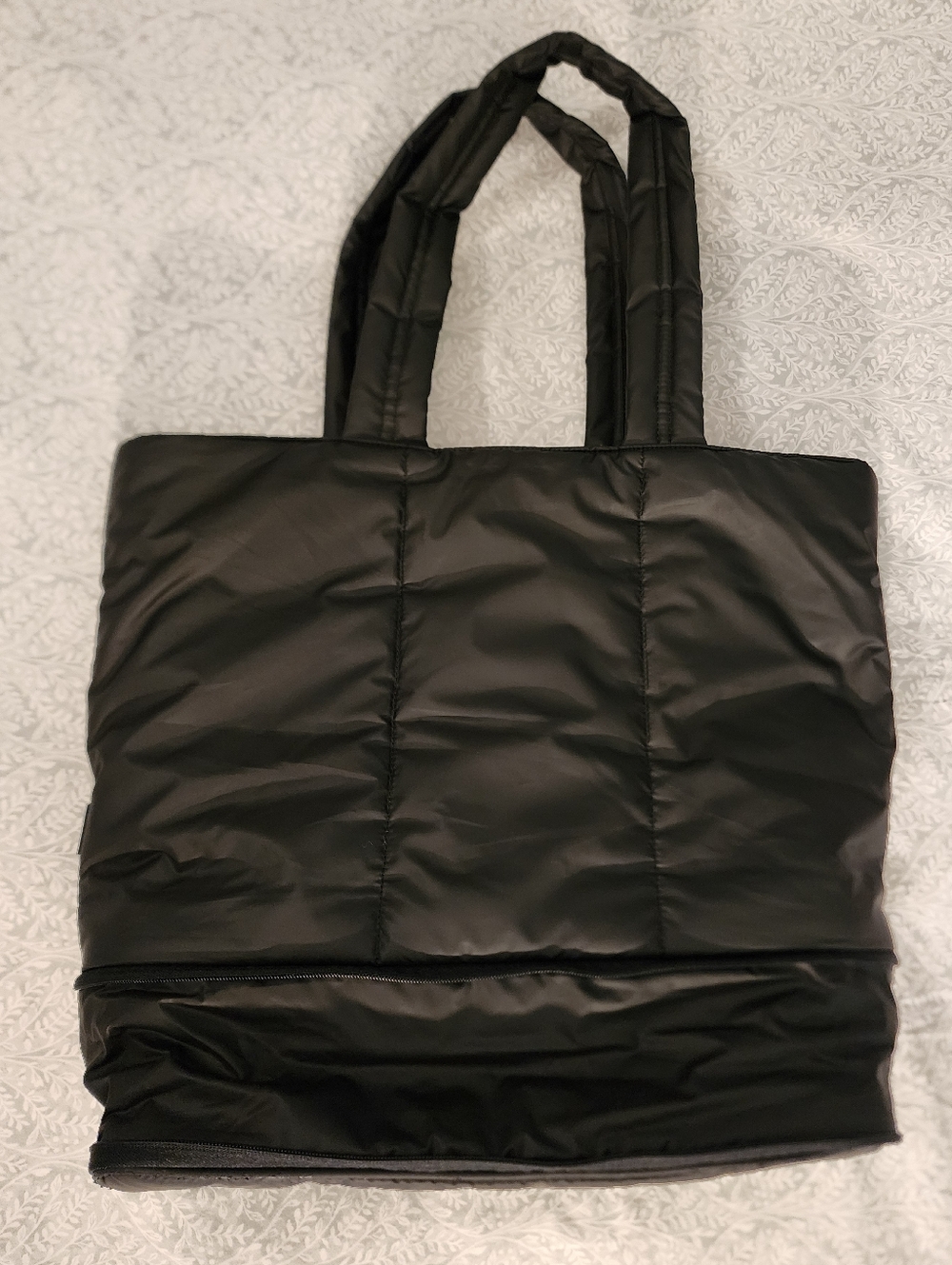 Luka Expandable Laptop Tote in Matte Black - Picture 10 of 16